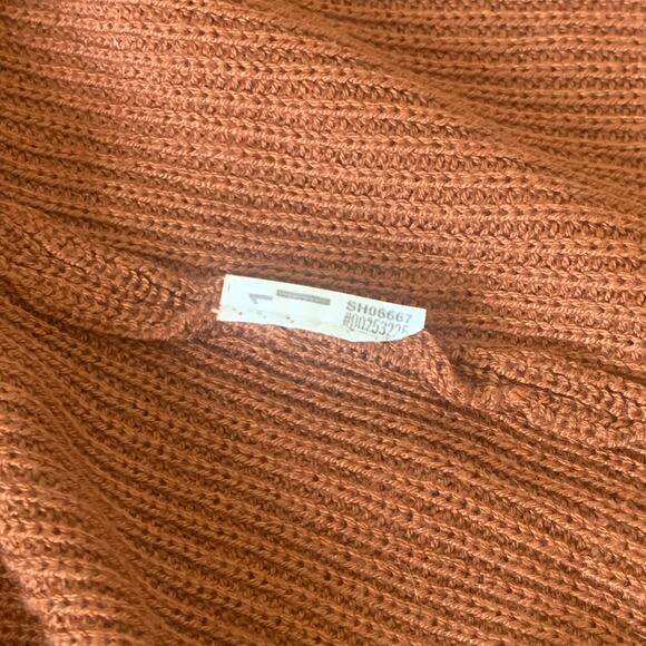 Forever 21 Brown Ribbed Knit V Neck Front & Back Tank Size Small - Picture 6 of 8